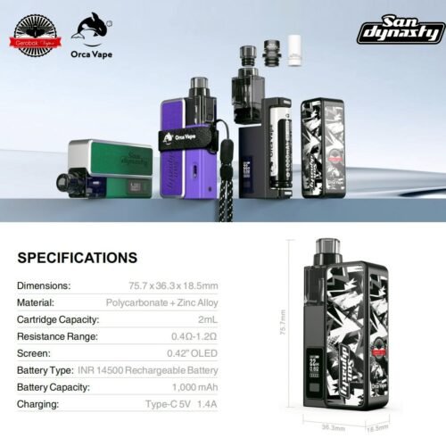 San Dynasty 小海豚 30W 小煙主機｜11色潮選｜煙霧森林